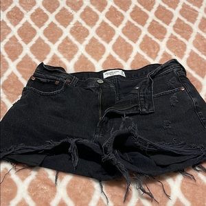 Black Abercrombie jean shorts